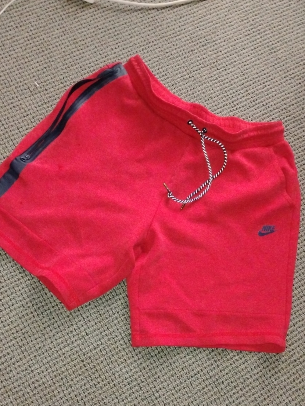 Nike Men’s‎ Red Athletic Shorts with Black Trim